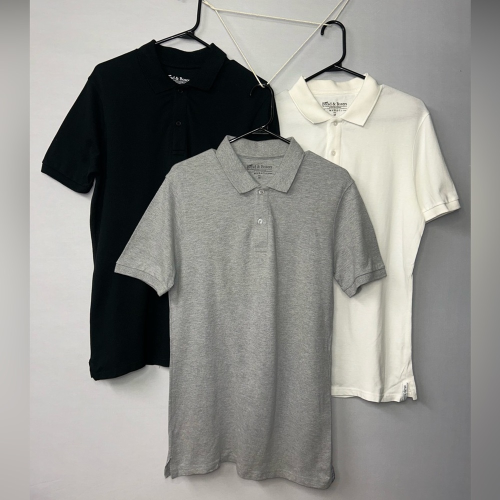 Bread & Boxers Polo Shirt Bundle — 3 Men’s Medium